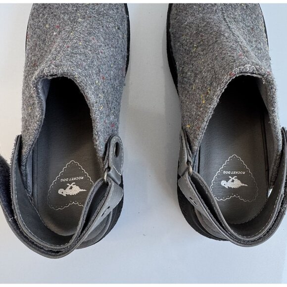 Rocket Dog Adore Flatform Clog Mule Gray Felted Wool Womens 7 - Picture 6 of 11